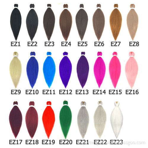 provide label prestretched braiding hair Jumbo yaki mix color crochet ez braid expression pre stretched braiding Synthetic hair